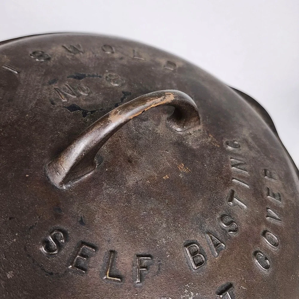 VTG Griswold No. 8 Cast Iron Low Dome Self Basting Skillet Cover Erie PA USA 468
